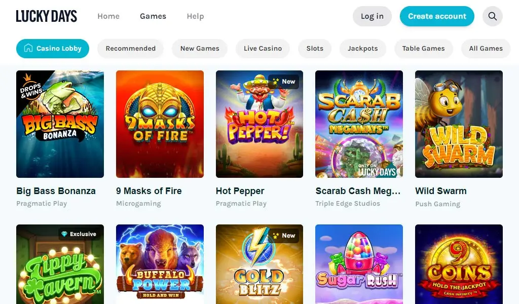 LuckyDays Casino overview